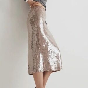 Madewell Sequin Midi Skirt